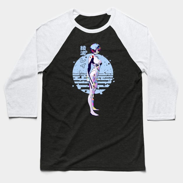 Rei Ayanami Baseball T-Shirt by Retrostyle